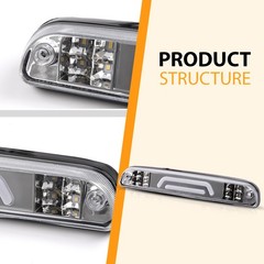 For 1999-2016 Ford F250 F350 F450 F550 Clear Lens LED 3rd Brake Cargo Tail Light