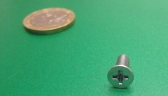Zinc Plated Steel Flat Head Phillips Machine Screw M4 x 0.7 x 12 mm, 300 pcs