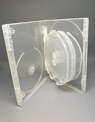 2 TOP QUALITY 25MM 10-DISC DVD CASE, SUPER CLEAR, CLIP, VIVA2510CLR