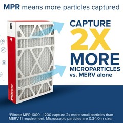 Filtrete 20x20x4 AC Furnace Air Filter, MPR 1000, MERV 11, Fits Honeywell, Al…