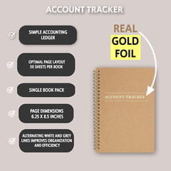 Accounting Ledger Books for Home Budget Tracking, Business Bookkeeping