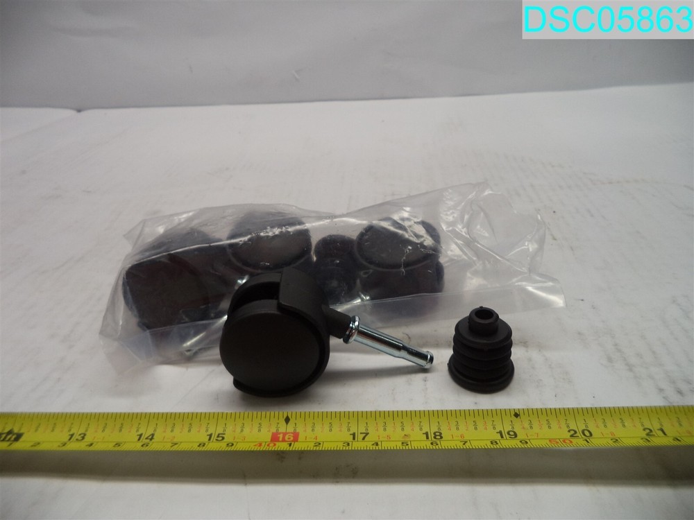 QTY=4: TWIN WHEEL CASTER’S 2″ H X 1-1/2″ OD X 1-1/4″ W STEM 1/4″ X 1-1/2″ L
