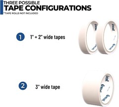 Excell Heavy Duty Steel Desk Tape Dispenser (3″ Wide) Padded Foam Base