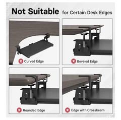 BONTEC KMT01 Under Desk Keyboard Tray, Pull-Out Keyboard & Mouse Platform