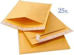 25 #0 6×10 Kraft Paper Bubble Padded Envelopes Mailers Shipping Case 6”x10”