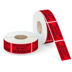 2-20 Rolls 500 Labels/R 1×2 This Is a Set Do Not Separate Sticker Warning Label
