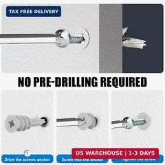 Self Drilling Drywall Anchors with Screws Kit 120 Pcs, No Pre Drill Required ..