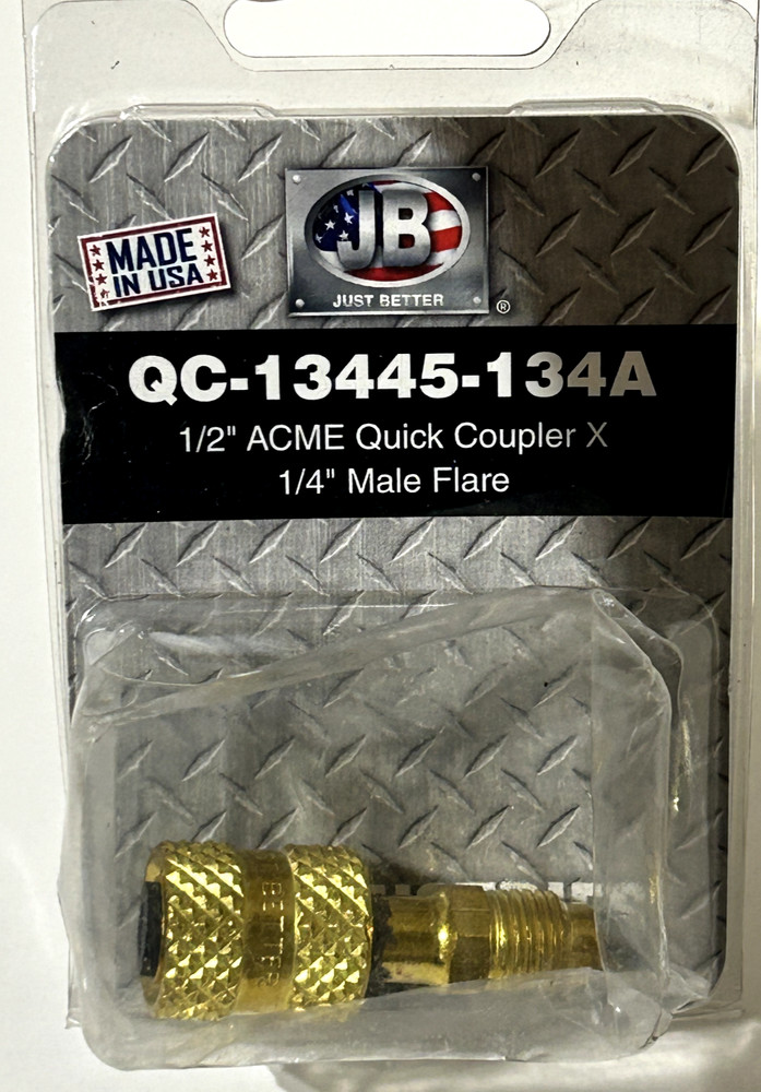 JB INDUSTRIES QC-13445-134A 1/2″ACME Quick Coupler X 1/4″ Male Flare – 1PC