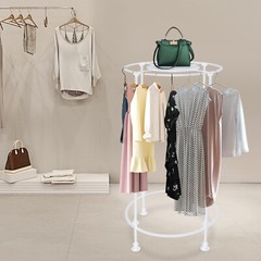 Round Garment Rack, Freestanding Hanging Rack, Clothes Store Display Rack