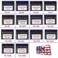 Dental Carbide Burs 330 245 701 702 557 2 3 4 5 Taper Fissure FG High Speed Bur