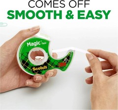 Scotch Magic Tape, 3 Dispensered Rolls, Numerous Applications, 3/4 x 300 Inches