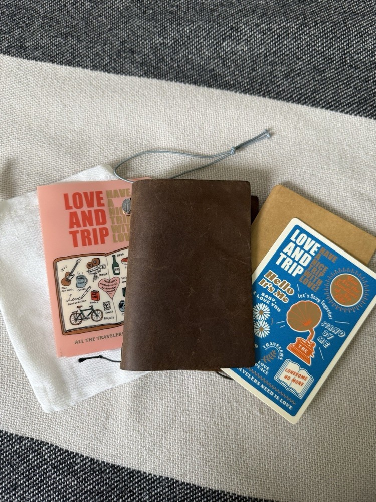 Traveler’s Company Japan Leather Passport Sz Notebook Cover Olive (looks Brown!)