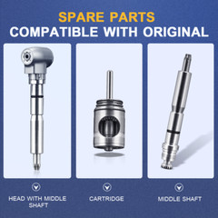 Dental Electric Micro Motor LED 1:5 Red Contra Angle Handpiece Fiber Optic Kit