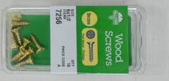 10 Blister Packs of 10 Hillman 6 x 1/2 Brass Screws For a Total of 100 Screws