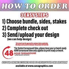 18×24 Custom Yard Sign – Stake Included – Quality Digital Print – USA Ship