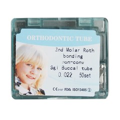 50 Sets Dental Orthodontic Buccal Tube 2nd Molar Roth 022 Laser Mark Mesh Base