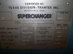SUPERCHANGER STAINLESS STEEL PLATE HEAT EXCHANGER 222 SQ/FT UX-216-HP-57
