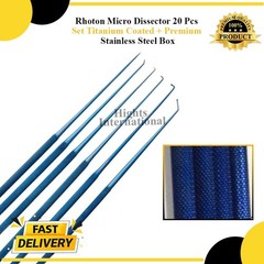 Rothon Micro Dissector blue Coated set of 20 pieces high quality instruments