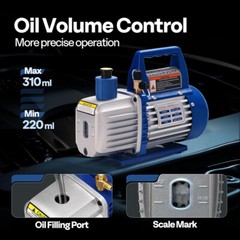 Upgraded 4CFM Vacuum Pump HVAC Refrigeration AC Manifold Gauge Set Leak Detector