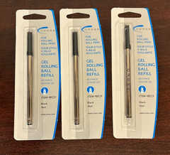 NEW Cross Gel Ink Rolling Ball Black Refill for Selectip Pens Lot of 3 #8523 USA