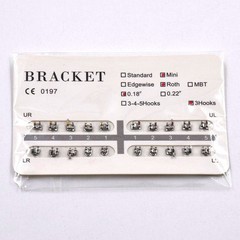 Dental Orthodontic Brackets Brace Mini Standard Roth MBT Edgewise .022/.018 Hook
