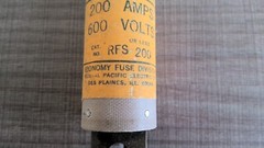 ECONOMY FUSE DIVISION RF 200 TYPE RF FUSE 200 AMPS 600 VOLTS or less USA!