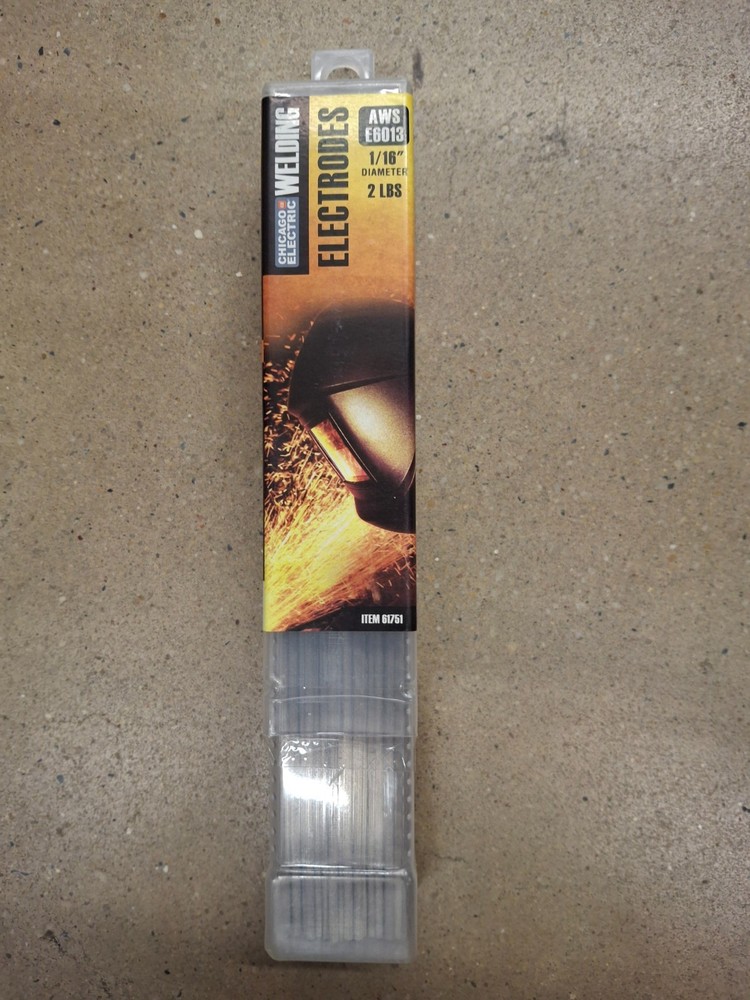 50pc 1/16 in. AWS E6013 electrode is an all-purpose welding rod 2 Lb Pack