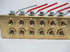 PPE SPSBR612 , 6 Pairs Of Circuits Brass Dual Single Point Setting Manifold