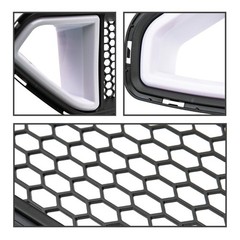 Front Upper Grille Triangle LED DRL Strip Mesh Styling For Ford Mustang 18-20