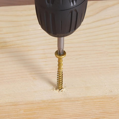 #10 X 4 in Multi-Purpose Wood Deck Screw for Interior and Exterior,Bugle Head,Go