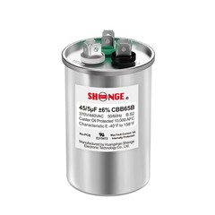 45+5uF 45/5 MFD ±6% 370V/440V CBB65B AC Capacitor, Dual Run Round Capacitor…