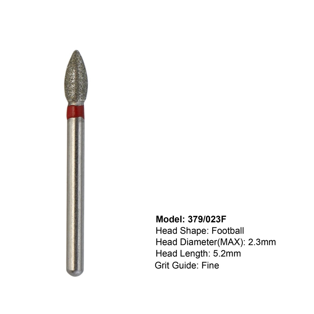Dental Diamond Burs Egg Football FG 379/023F 379/023XF Extra Fine High Speed Bur