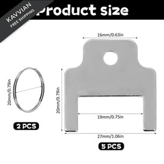 770301 Key 5 Pack Paper Towel Dispenser Length 2.9cm, Width 2.7cm, Silver