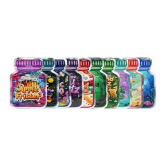 100X Vibrant Print Jar Mylar Storage Bag 3.5g Resealable Airtight Zipper Pouches