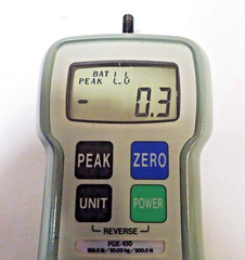SHIMPO DIGITAL FORCE GAUGE FGE-100 100.0LB / 50.00 KG / 500.0 M