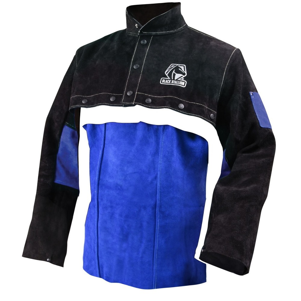 Revco Black Stallion Color Block Leather Cape Sleeves w/Bib (Medium) (JL1021-BB)