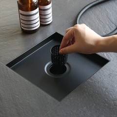 6 Inch Square Shower Drain with Removable Wedge Wire Pattern Grate,… Fast Ship