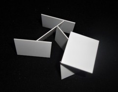 115 mm x 100 mm x 0.625 mm THICK ALUMINA CERAMIC SUBSTRATE 98.0 % No.: 514