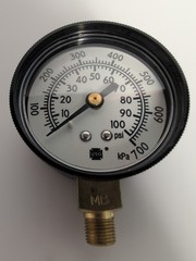 Pressure Gauge 0-100 psi (700 kPa) With 1/8 NPT Connection. Ametek USG, New…