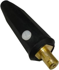 Lightweight 50mm Dinse Adapter Plug with Integrated Gas-Through for TIG Welding