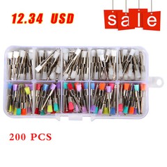 200 PCS Mixed Color Nylon Latch Flat Polishing Polisher Prophy Bowl Dental Brush