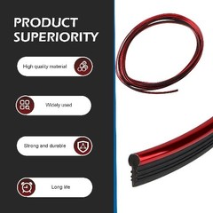 33ft Self-Adhesive Automotive Interior Trim Strips for Door and Das Color: Red