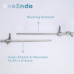 Rigid Hysteroscope Set 30 Degree 4*302mm With Sheath And Working Element