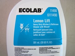 2X Ecolab 6111490 Lemon Lift Heavy Duty Kitchen & Bathroom Cleaner with Bleach