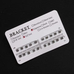20Pcs/Set Dental Ortho Edgewise Metal Bracket 018/022 No/3/345 Hooks Monoblock