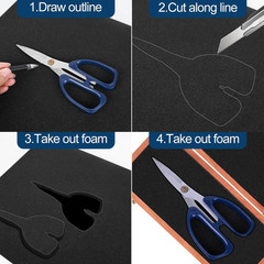 2 PCS Polyurethane Foam Sheets 16″ L X 12″ W X 1″ T Packing Foam Inserts