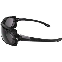 Birdz Eyewear Gasket Safety Padded Powersports Sunglasses Black with Smoke Lens