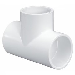 Zoro Select 401025 Pvc Tee, Socket X Socket X Socket, 2-1/2 In Pipe Size, 401025