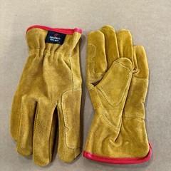 Gu602 Cowhide Leather Work Gloves For Men Reinforced For Construction Welding Wa