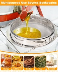 Stainless Steel Honey Strainer, Double Sieve Honey Filter, Honey Filters for …